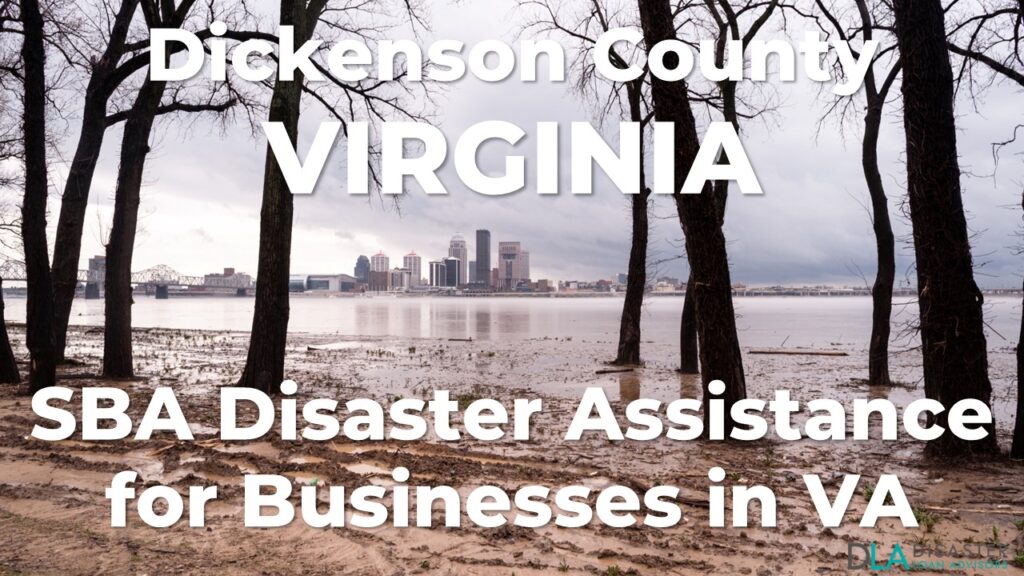 Dickenson County Virginia SBA Disaster Loan Relief for Severe Storms, Straight-line Winds, Tornadoes, Flooding, Landslides, and Mudslides KY-00091