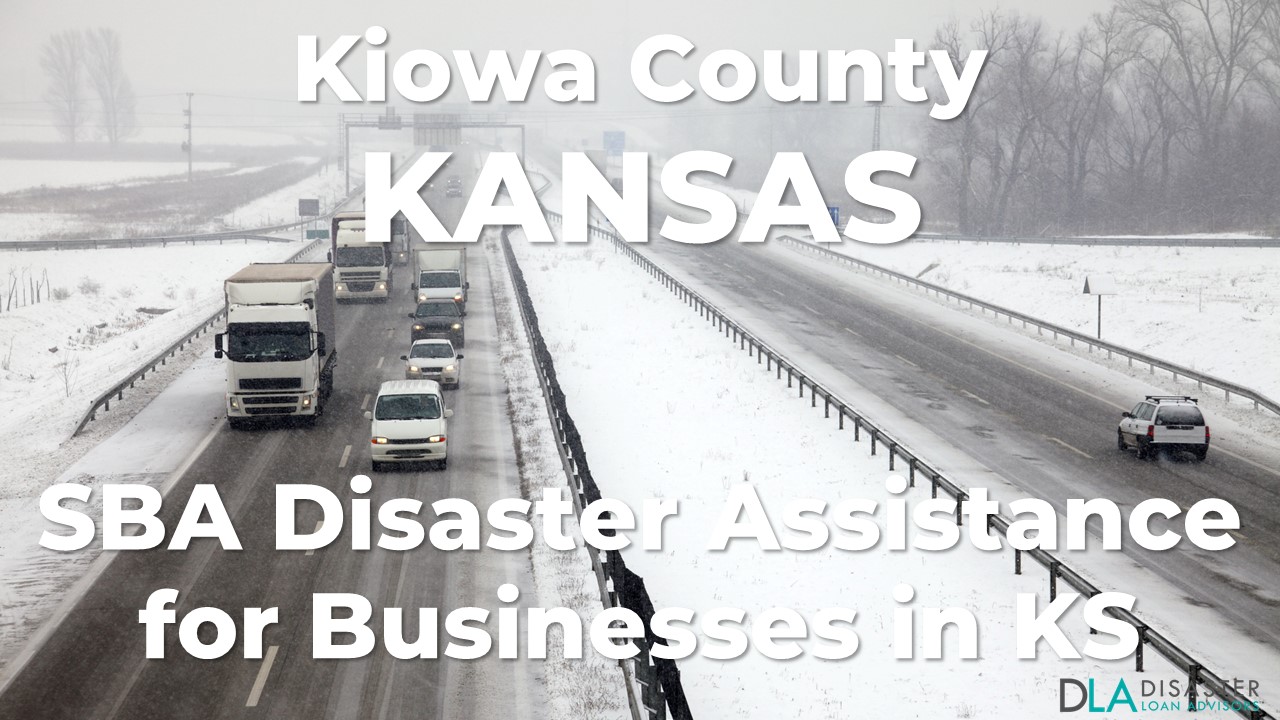 Kiowa County Kansas SBA Disaster Loan Relief for Severe Winter Storms and Straight-line Winds KS-00157