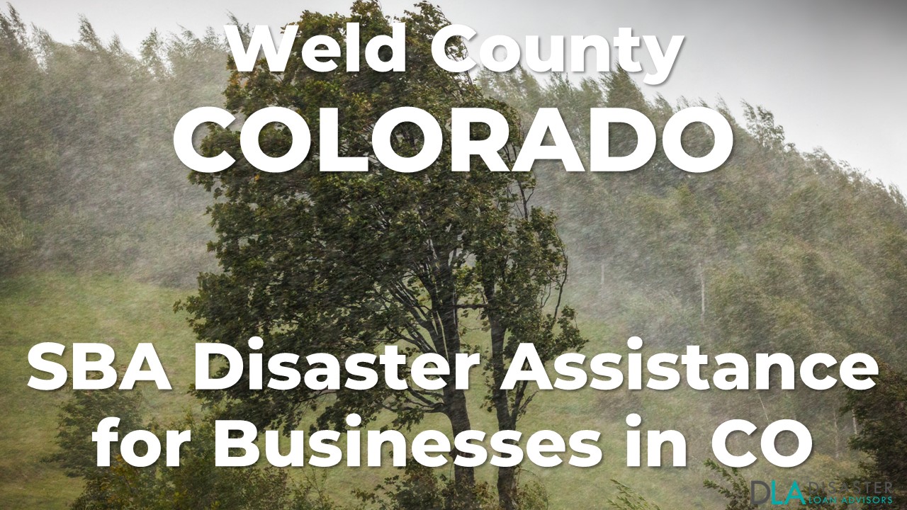 Weld County Colorado SBA Disaster Loan Relief for Wildfires and Straight-line Winds CO-00136
